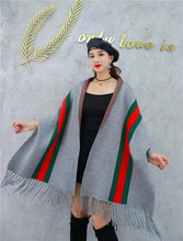 Load image into Gallery viewer, Cashmere Poncho Shawl
