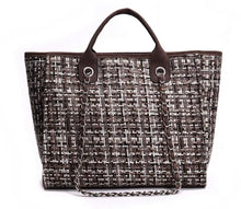 Load image into Gallery viewer, Tweed Canvas Tote

