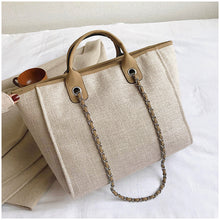Load image into Gallery viewer, Khaki Solid Color  Canvas Tote
